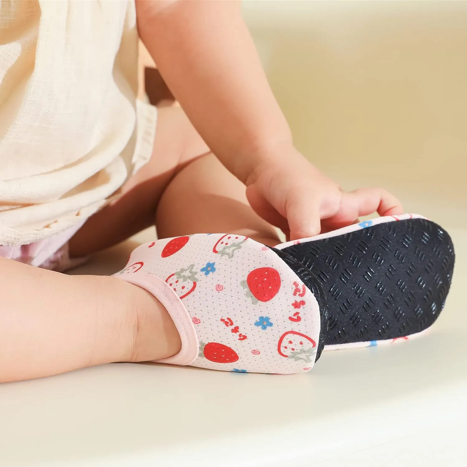 8 Toddler Shoes Mesh Socks Spring Baby Floor Socks Soft for Children Non and Baby Fruit Baby Fashion Sneakers