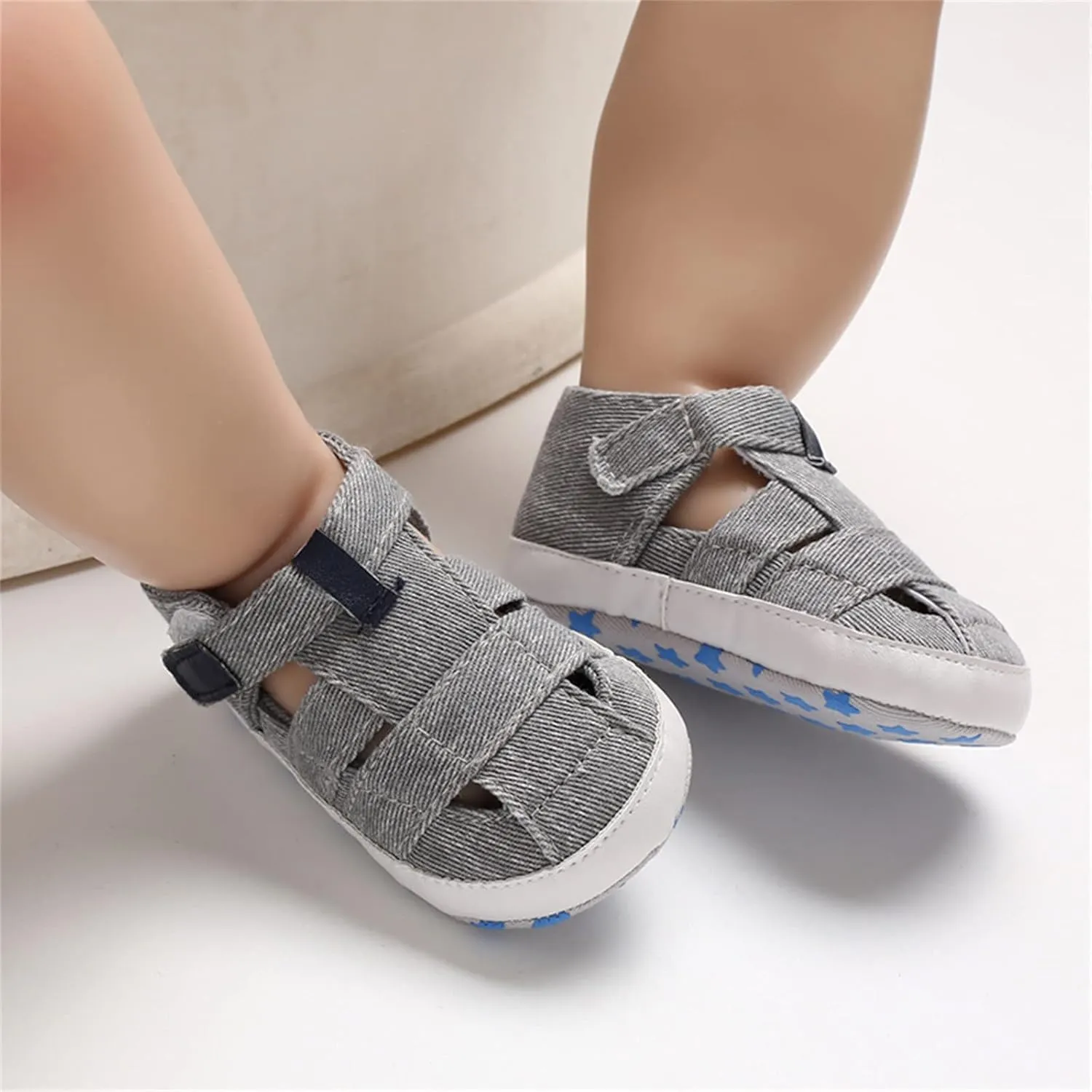 Baby Boy Girl Closed Toe Summer Sandals Lightweight Breathable Shoes Infant Non-Slip First Walking Girls Ballet Shoes