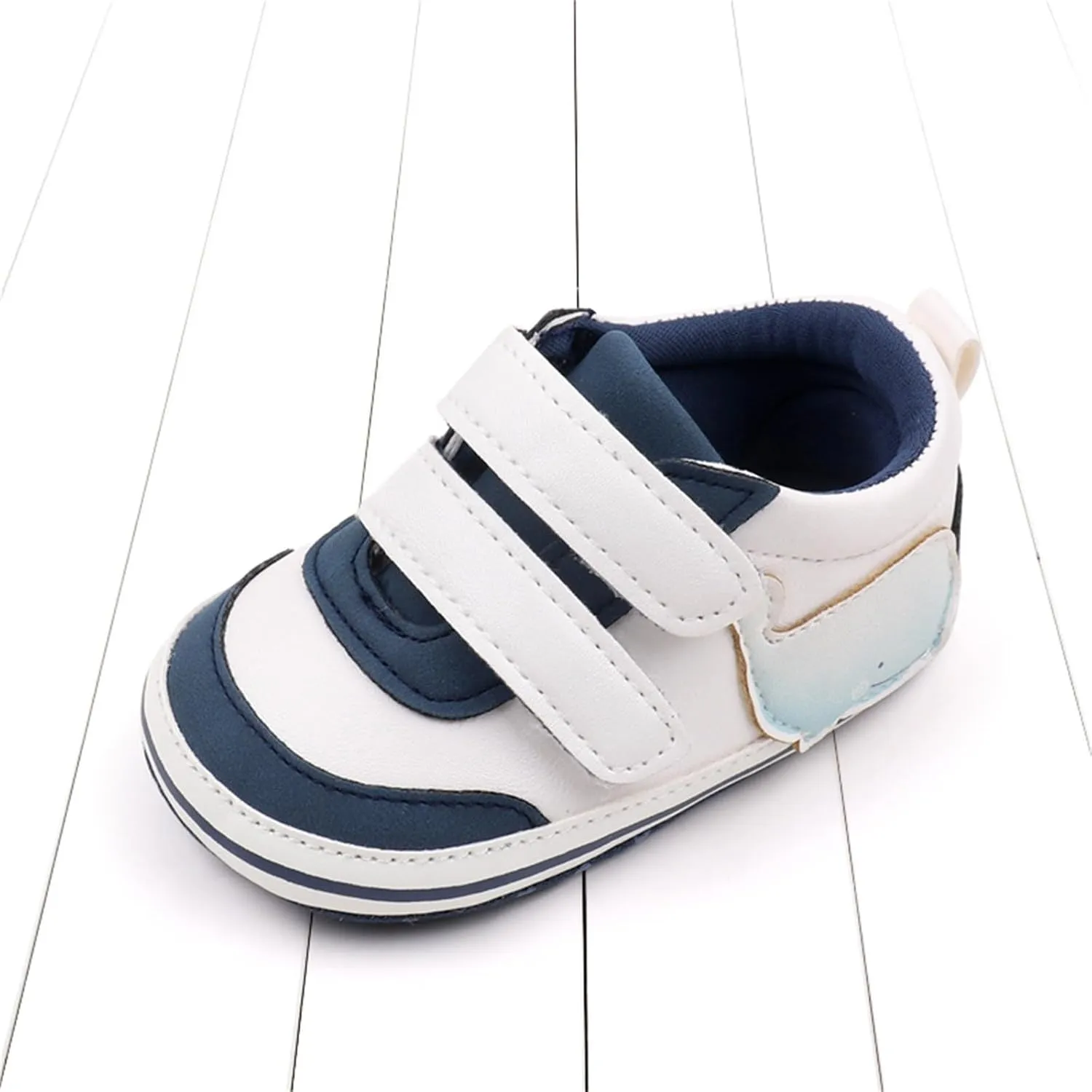 Baby Boys Girls First Walking Shoes Infant Non-Slip PU Leather Sneakers Toddler Newborn High Top Loafers Flat Shoes