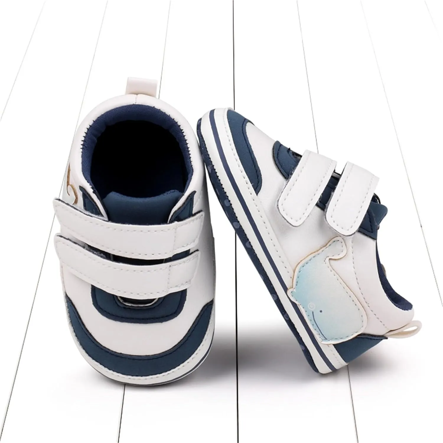 Baby Boys Girls First Walking Shoes Infant Non-Slip PU Leather Sneakers Toddler Newborn High Top Loafers Flat Shoes
