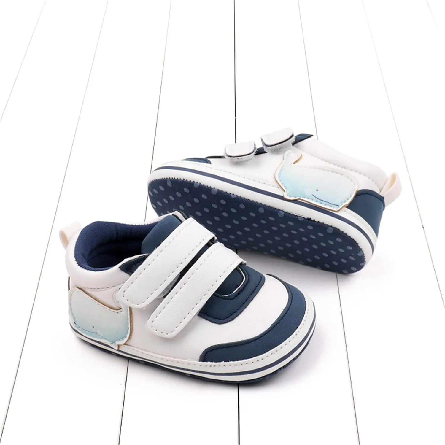 Baby Boys Girls First Walking Shoes Infant Non-Slip PU Leather Sneakers Toddler Newborn High Top Loafers Flat Shoes