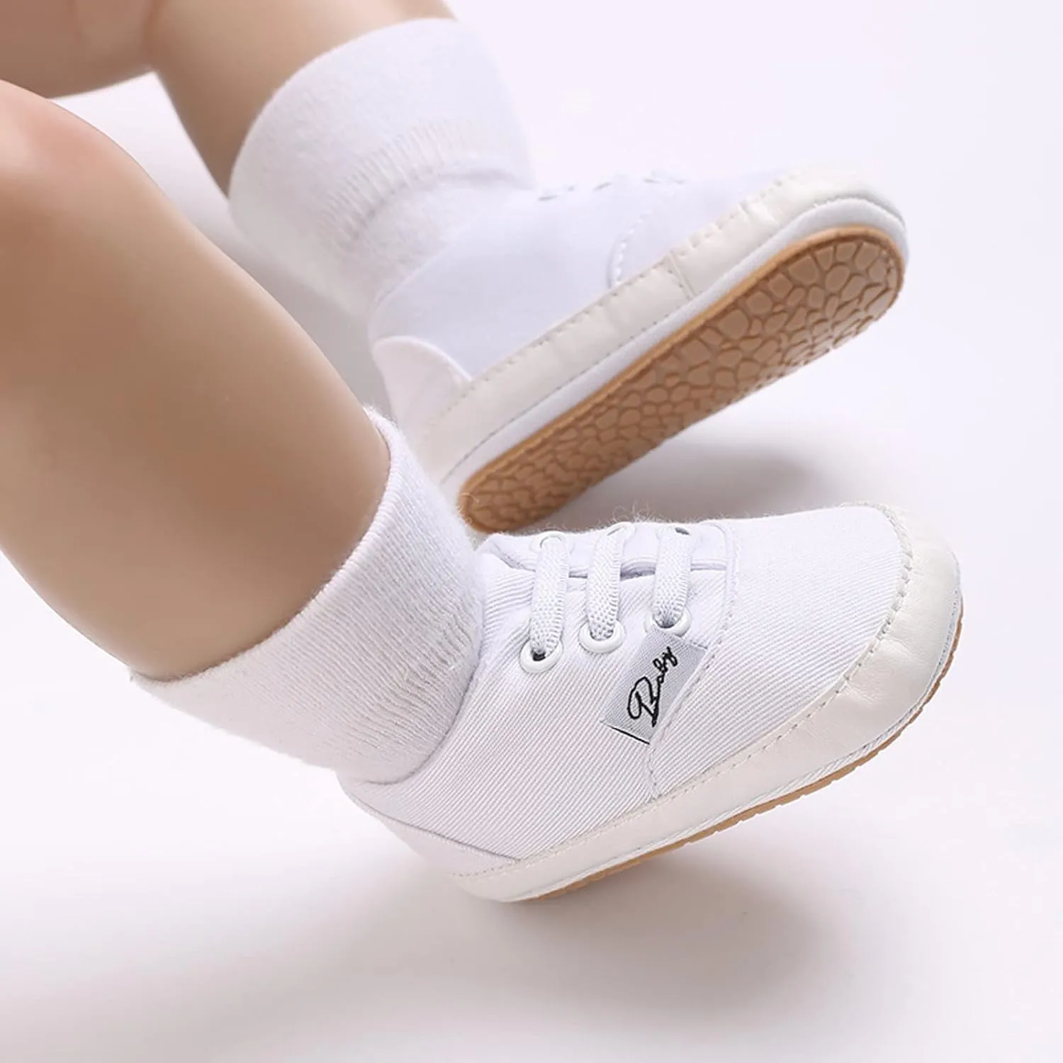 Baby Girls Boys Shoes Soft Anti-Slip Sole Newborn First Walkes High Top Canvas Denim Unisex Infant Sneaker