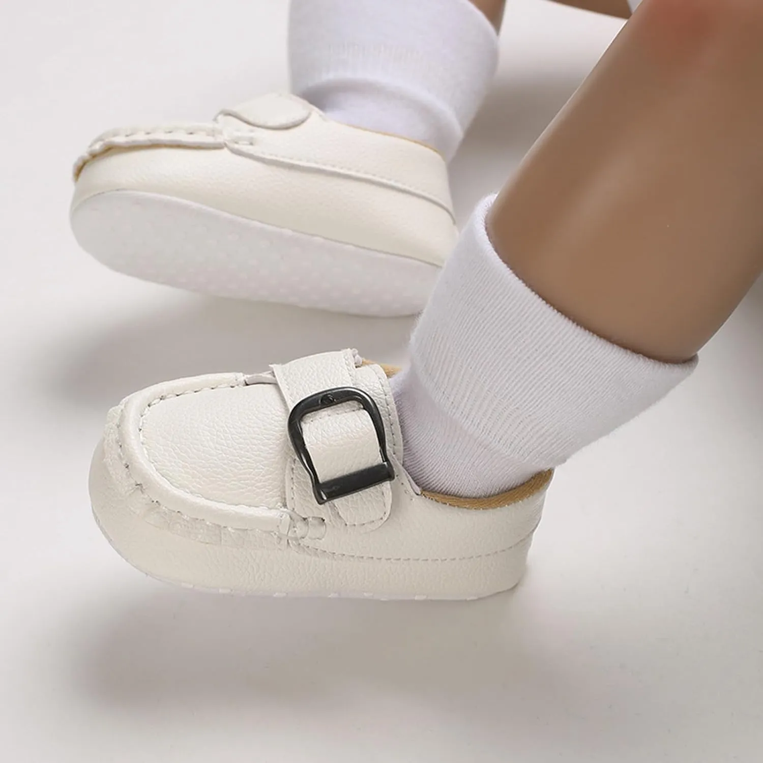 Baby Girls Loafers Prewalker Dress Shoes Infant Boys xford PU Leather Soft Sole Anti-Slip Flat Buckle Sneakers
