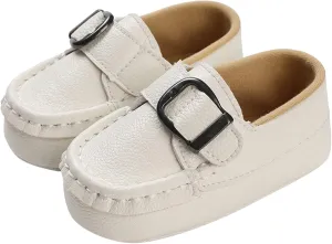 Baby Girls Loafers Prewalker Dress Shoes Infant Boys xford PU Leather Soft Sole Anti-Slip Flat Buckle Sneakers