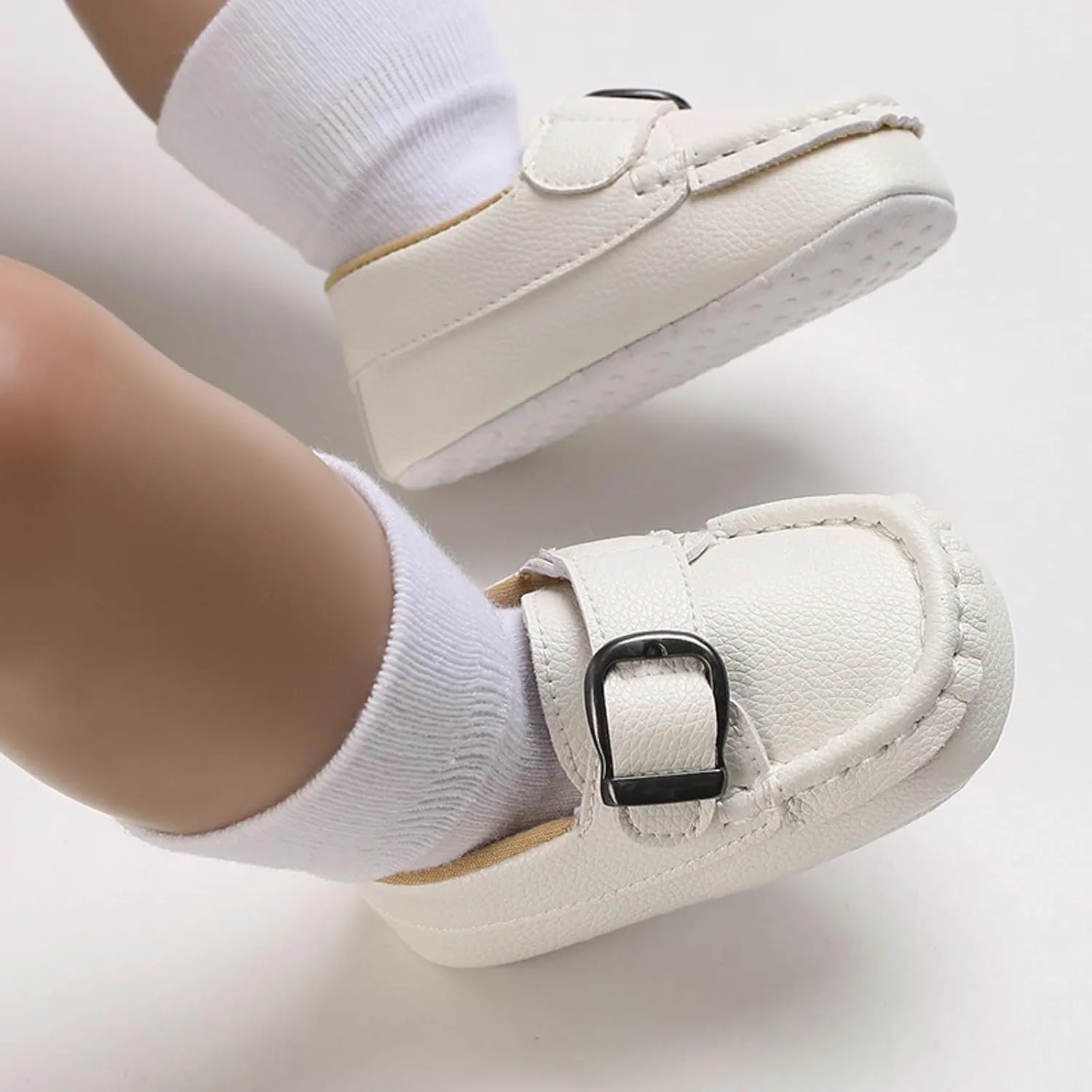 Baby Girls Loafers Prewalker Dress Shoes Infant Boys xford PU Leather Soft Sole Anti-Slip Flat Buckle Sneakers