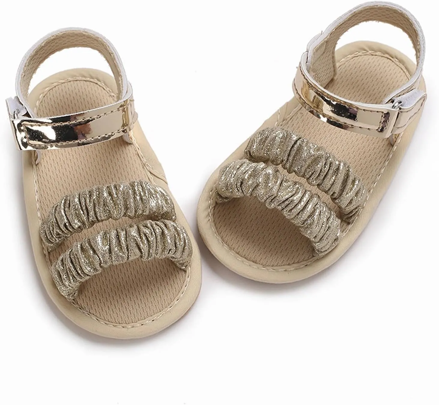 Baby Girls Sandals Ruffle Bowknot Premium Soft Sole Open Toe Breathable Summer Outdoor Shoes Baby Princess