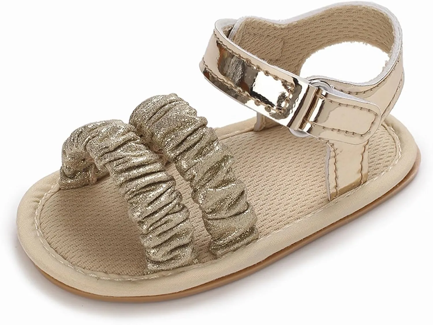 Baby Girls Sandals Ruffle Bowknot Premium Soft Sole Open Toe Breathable Summer Outdoor Shoes Baby Princess