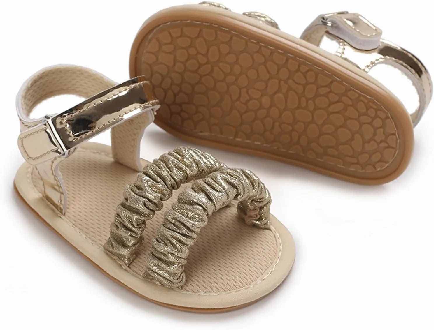 Baby Girls Sandals Ruffle Bowknot Premium Soft Sole Open Toe Breathable Summer Outdoor Shoes Baby Princess