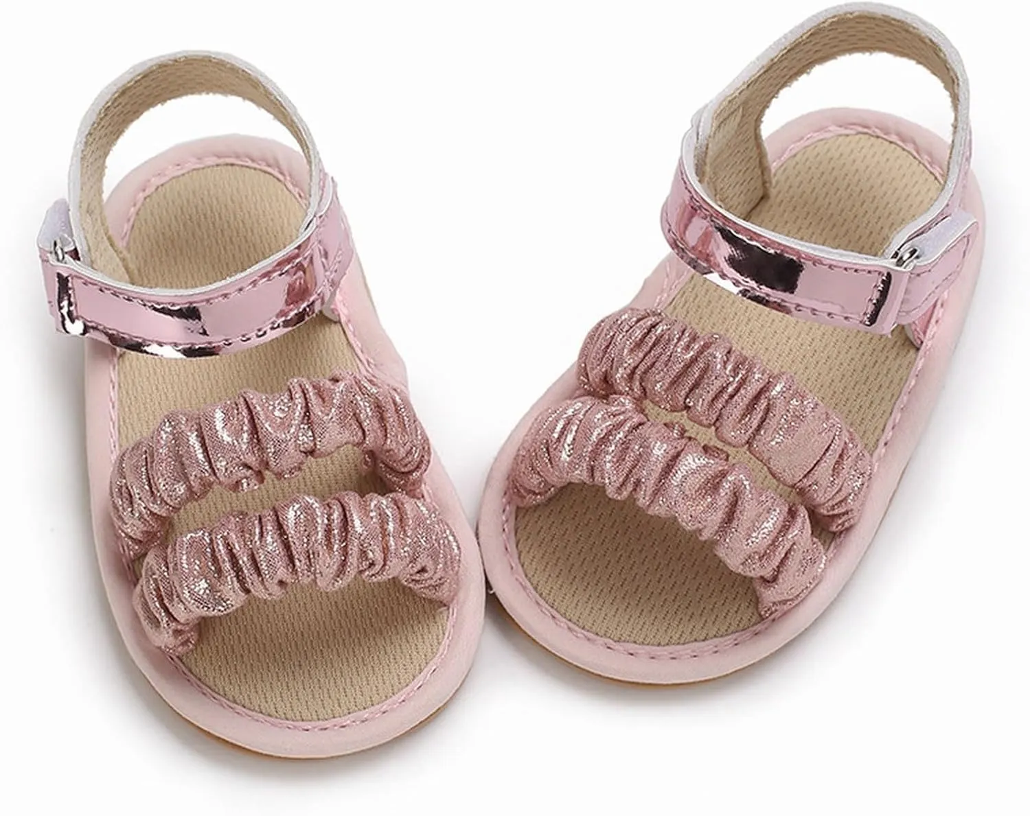 Baby Girls Sandals Ruffle Bowknot Premium Soft Sole Open Toe Breathable Summer Outdoor Shoes Toddler Boy Water Shoes