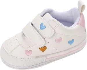Baby Girls Shoes Non-Slip Rubber Sole Sneakers Infant First Walking Toddler Newborn Loafers Flat Dress Shoes
