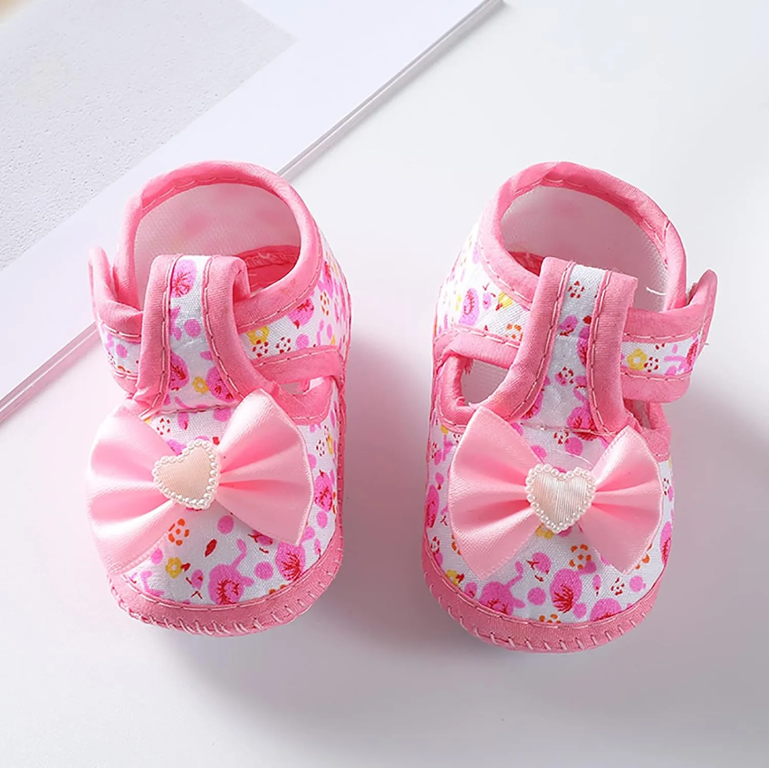 Baby Girls Soft Toddler Shoes Infant Toddler Walkers Shoes Bow Decoration Princess Shoes Sandals Flat Toddler Flip Flops
