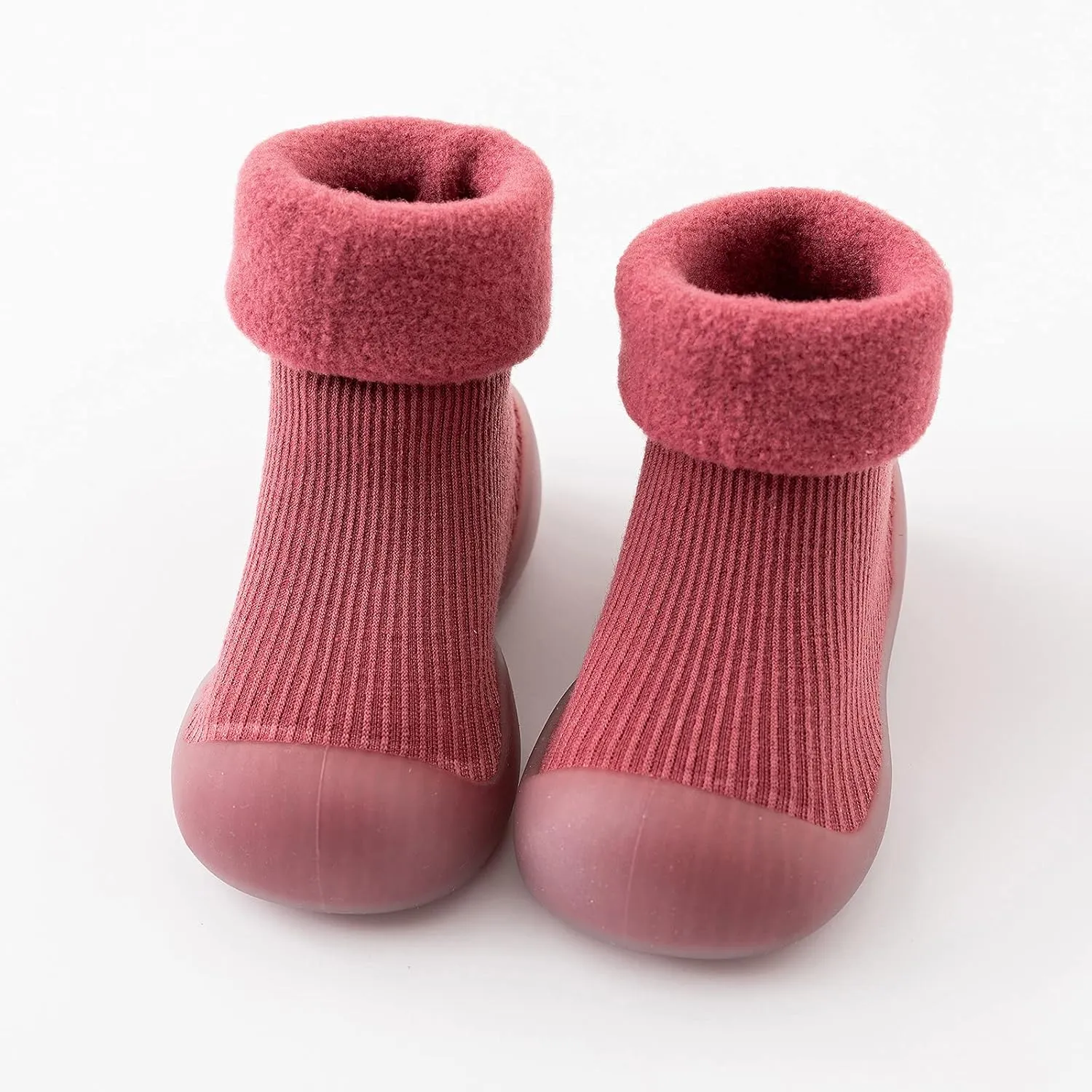 Big Boy Slippers Size 2 Kids Toddler Baby Boys Girls Solid Warm Knit Soft Sole Rubber Boys Slide Shoes Size 2