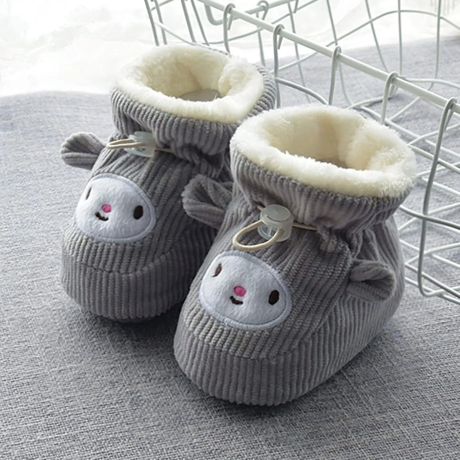 Boots for Snow Man Children Floor Boots Toddler Shoes Cotton Shoes Plus Velvet Thick Warm Soft Soles Cute Shoes Bow Socks Baby Girl