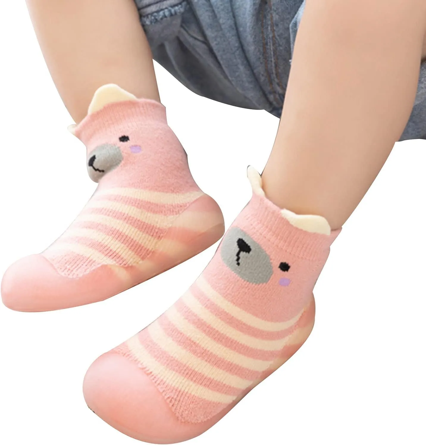 Boy Slippers Sports Kids Toddler Baby Boys Girls Solid Warm Knit Soft Sole Rubber Shoes Sock Slipper Boys Slippers Pug
