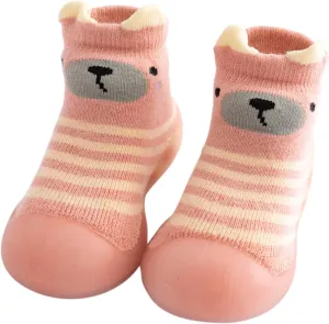 Boy Slippers Sports Kids Toddler Baby Boys Girls Solid Warm Knit Soft Sole Rubber Shoes Sock Slipper Boys Slippers Pug