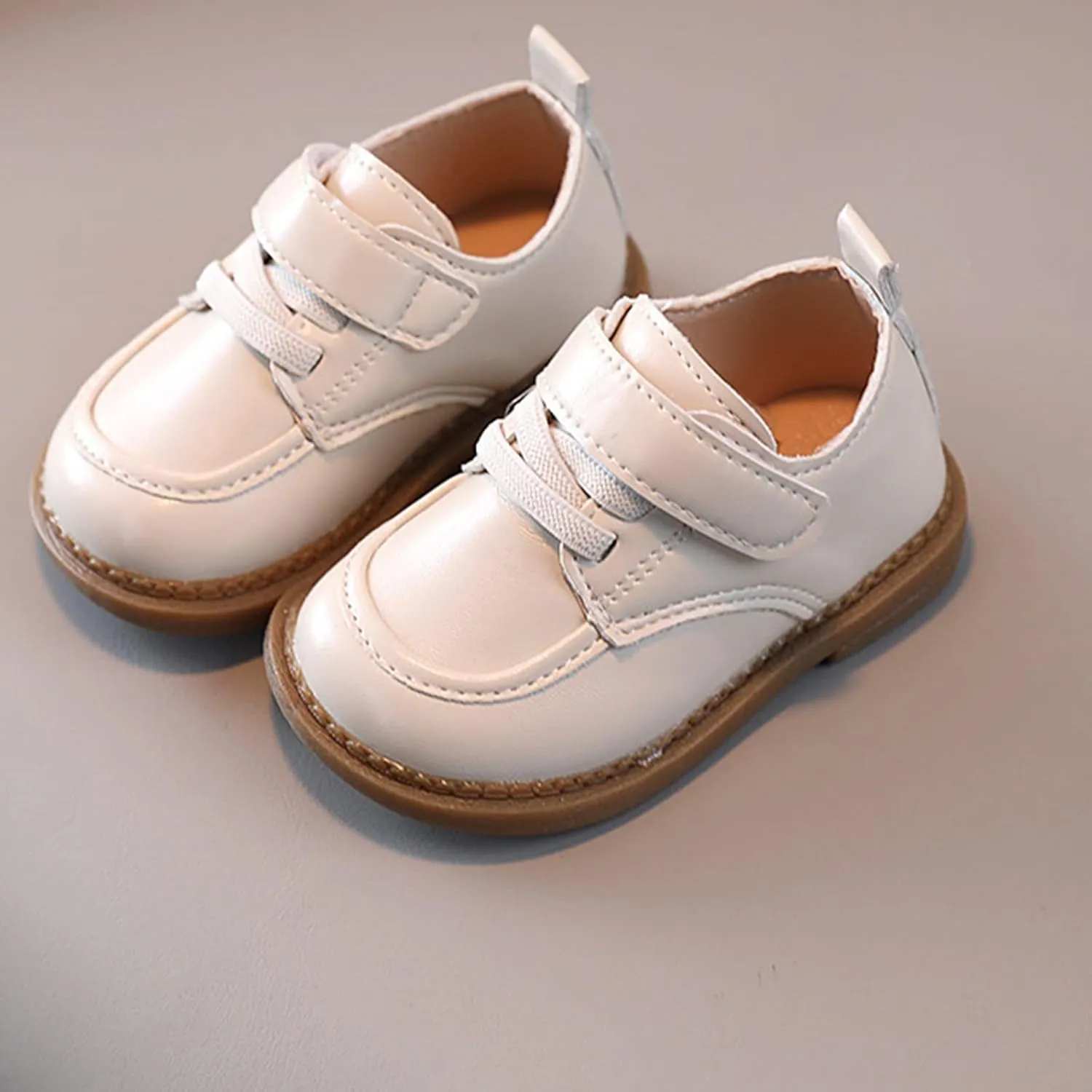 Boys Soft Leather Loafer Casual Dress Shoes Round Toe Buckle Thick Sole Slip On Boat Shoes School Wedding Church Loafers
