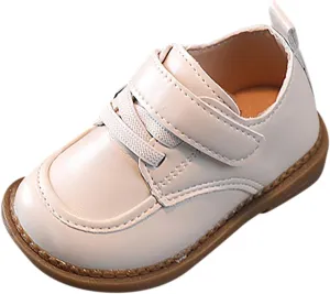 Boys Soft Leather Loafer Casual Dress Shoes Round Toe Buckle Thick Sole Slip On Boat Shoes School Wedding Church Loafers
