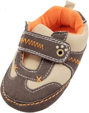 Carter's Infant Boys Brown & Orange Loafers Baby Shoes Slip-On