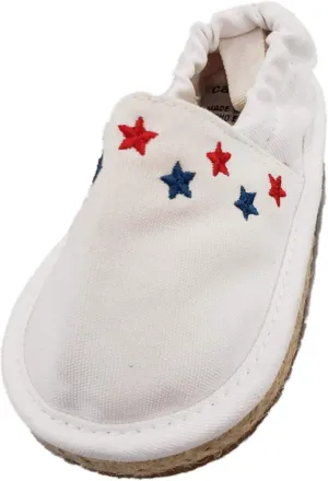 Carter's Infant Girls White Red Blue Star Loafers Baby Shoes Slip-Ons