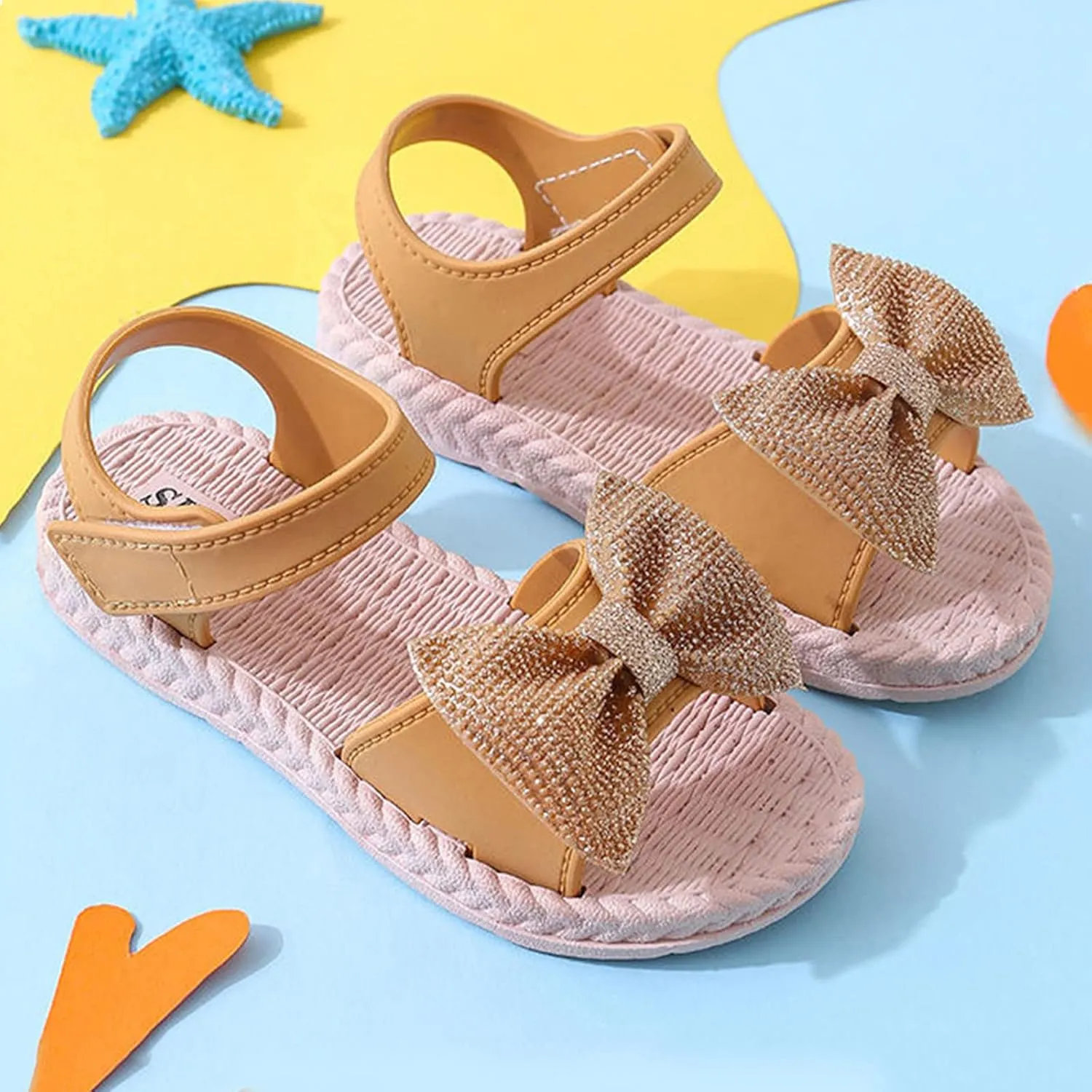 Cheer Sliders Toddler Kids Infant Girls Soild Bowknot Princress Shoes Soft Sole Baby Girl Shoes And Sandals