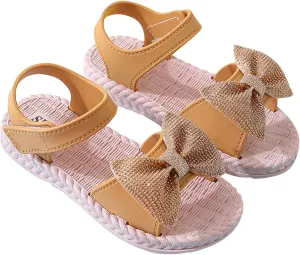 Cheer Sliders Toddler Kids Infant Girls Soild Bowknot Princress Shoes Soft Sole Baby Girl Shoes And Sandals