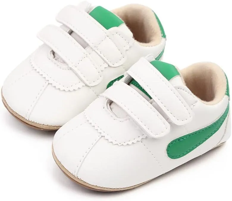 Clowora Baby Boys Girls Shoes Non-Slip Rubber Sole Sneakers Infant First Walking Toddler Crib Shoes Newborn Loafers Flats.