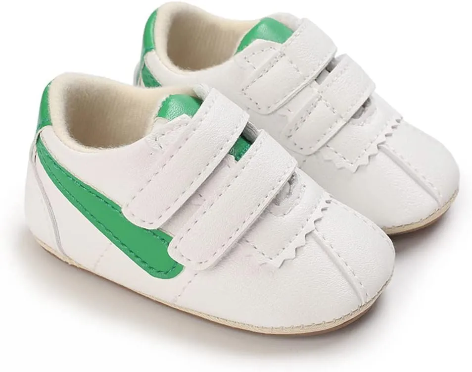 Clowora Baby Boys Girls Shoes Non-Slip Rubber Sole Sneakers Infant First Walking Toddler Crib Shoes Newborn Loafers Flats.