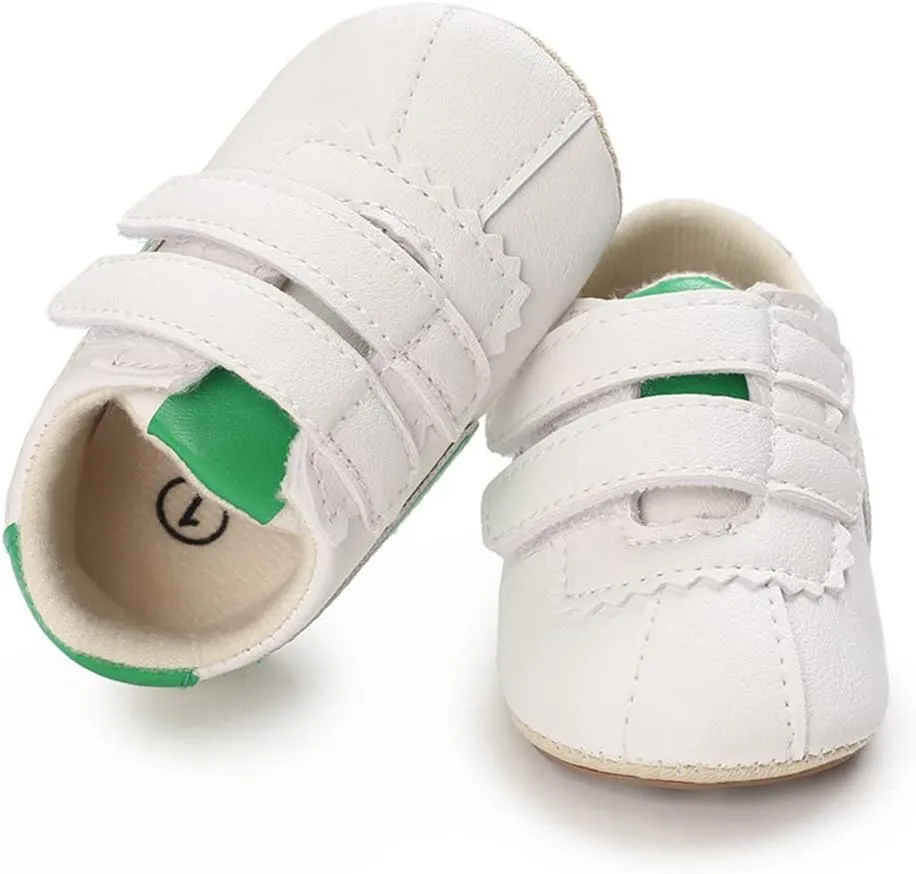 Clowora Baby Boys Girls Shoes Non-Slip Rubber Sole Sneakers Infant First Walking Toddler Crib Shoes Newborn Loafers Flats.