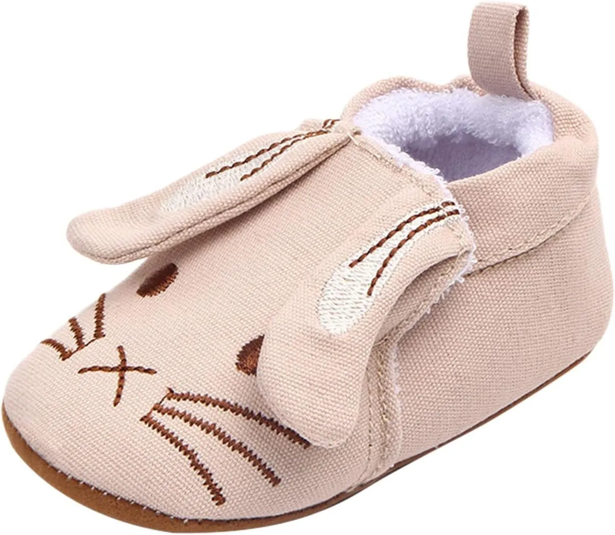 Corduroy Baby Slippers Infant Toddler Shoes Soft Sole Toddler Shoes 3D Little Ear Cartoon Bunny Slippers