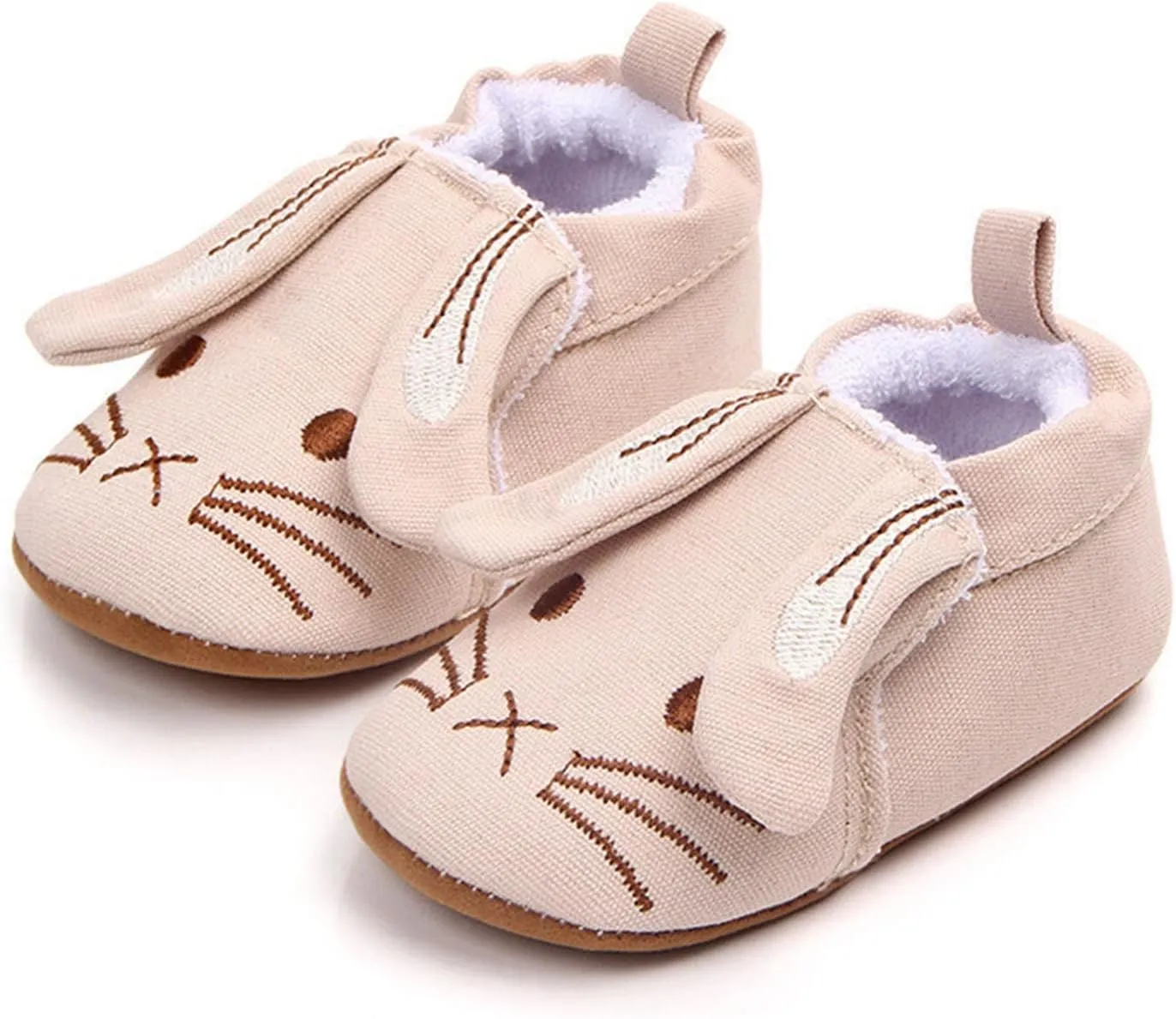 Corduroy Baby Slippers Infant Toddler Shoes Soft Sole Toddler Shoes 3D Little Ear Cartoon Bunny Slippers