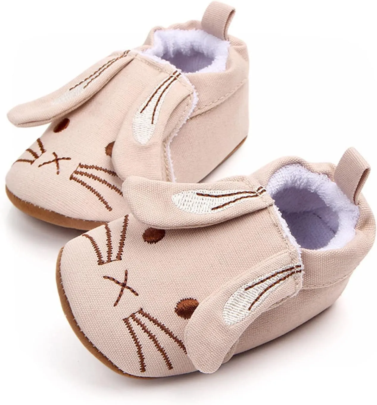 Corduroy Baby Slippers Infant Toddler Shoes Soft Sole Toddler Shoes 3D Little Ear Cartoon Bunny Slippers