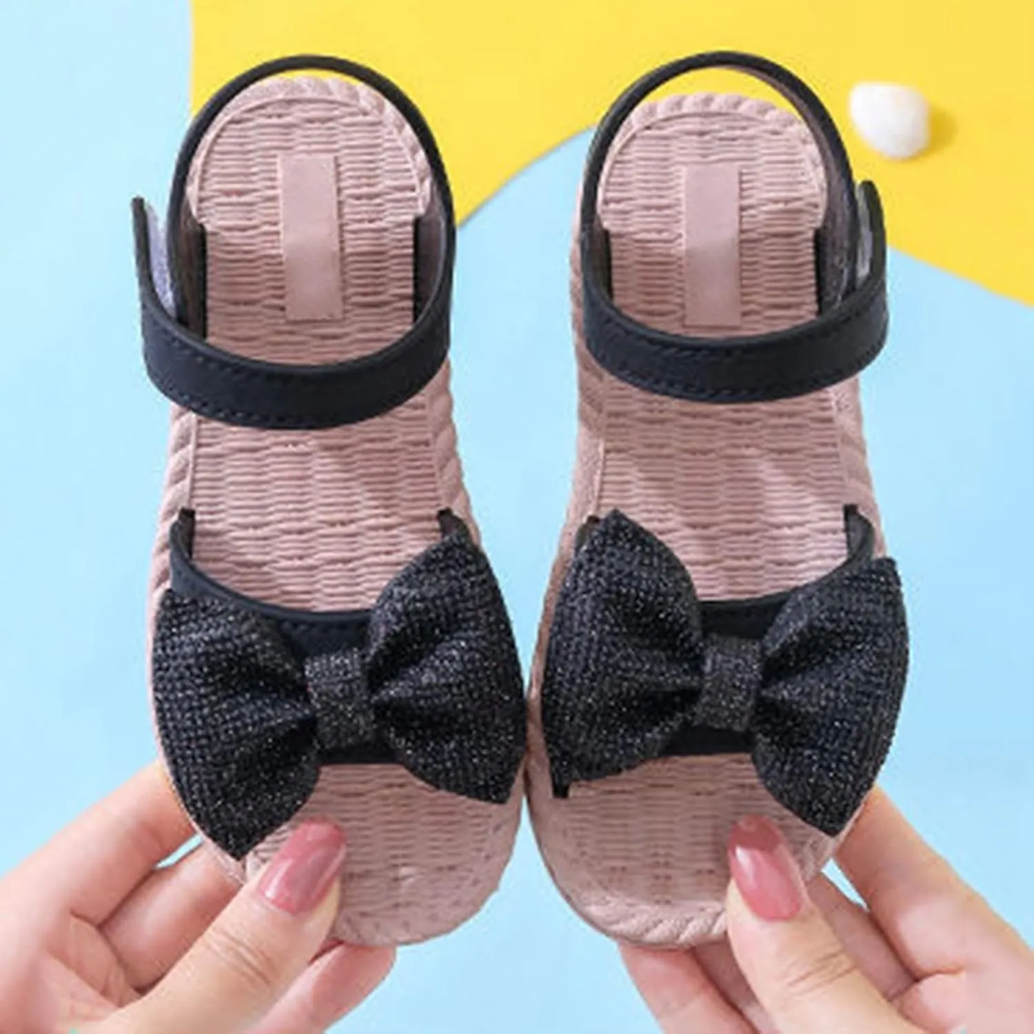 Fuzzy Sandals Girls Toddler Kids Infant Girls Soild Bowknot Princress Shoes Soft Sole Slipper Socks Baby Girl