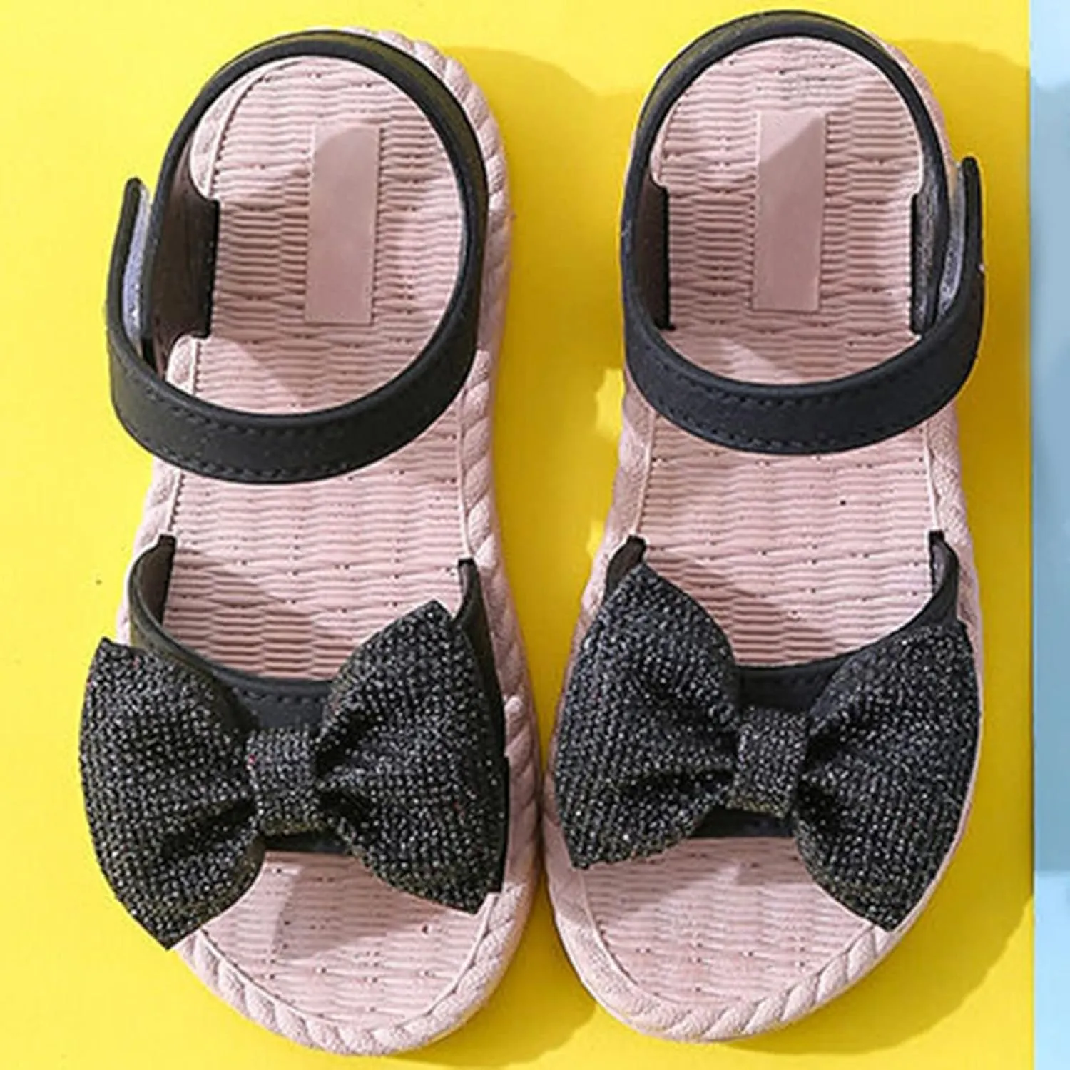 Fuzzy Sandals Girls Toddler Kids Infant Girls Soild Bowknot Princress Shoes Soft Sole Slipper Socks Baby Girl