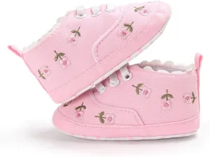 Girl Shoe Size 10 Infant Soft Crib Sole Baby Girls Shoes Anti-Slip Canvas Floral Baby Shoes Toddler Slip Sneakers
