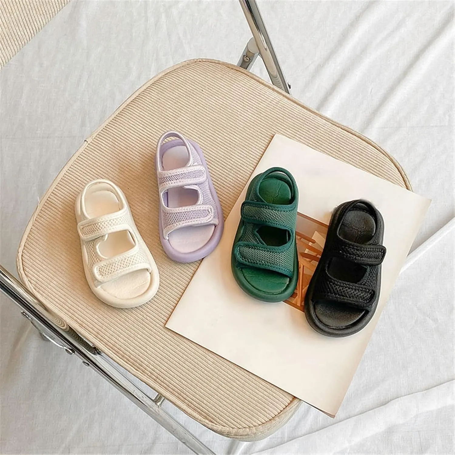 Girls Kids Open Toe Shoes Toddler Wide Sandals Summer Casual Soft Flat Beach Shoes Little Girls Slip On Loafers Trendy