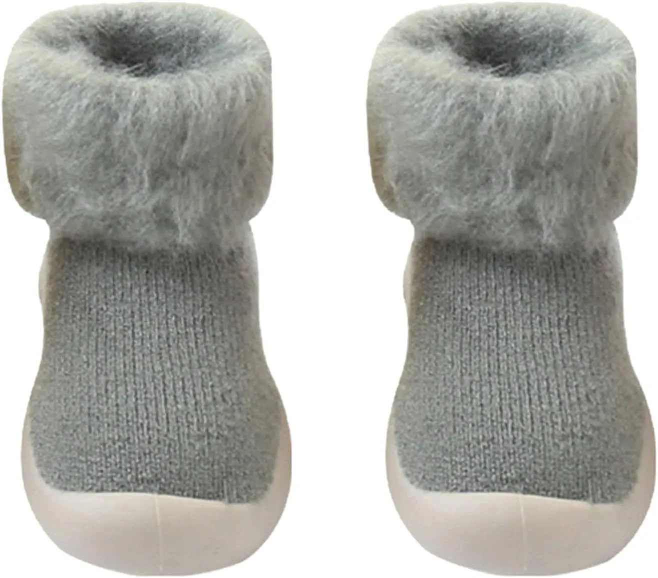 Girls Trainers, Kids Toddler Baby Boys Girls Solid Warm Knit Soft Sole Rubber Shoes Socks Slipper Stocking