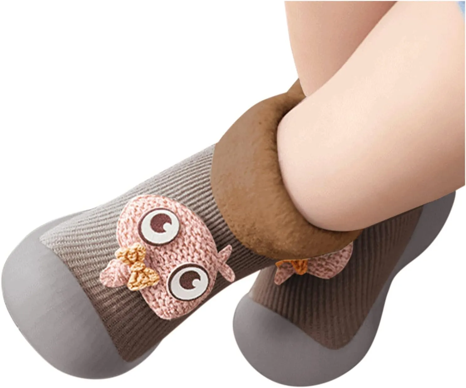 Girls Water Shoes, Kids Toddler Baby Boys Girls Solid Warm Knit Soft Sole Rubber Shoes Socks Slipper Stocking
