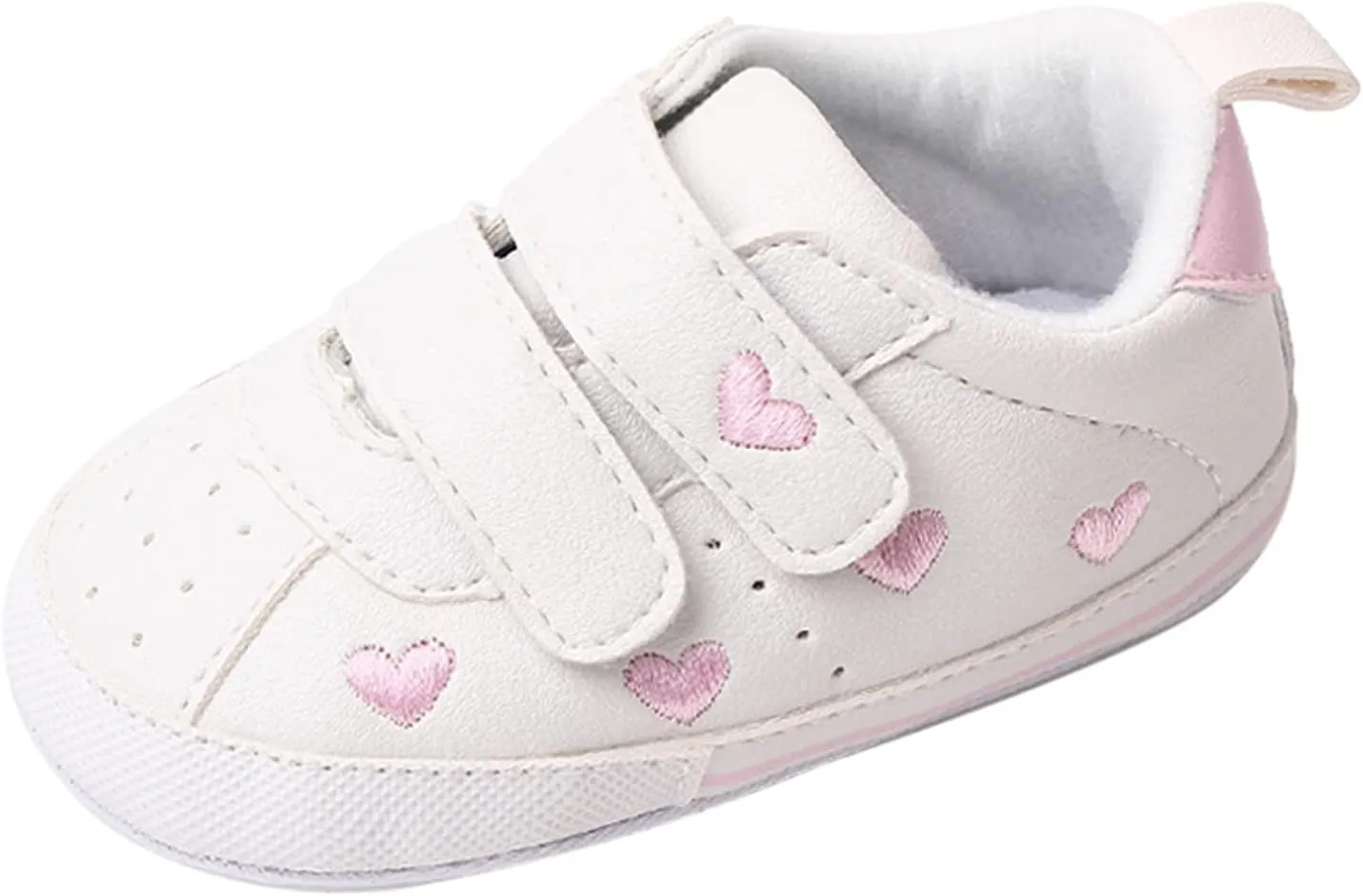 Heart Pattern Baby Girls Loafers Prewalker Dress Shoes Infant Boys Girls Double Strap Flat Bottom Sports Shoes