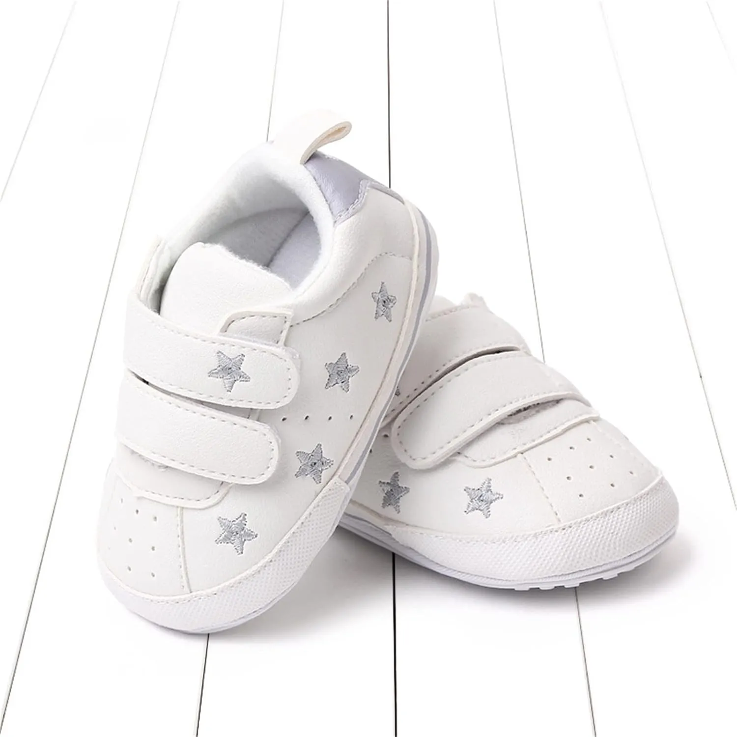 Heart Pattern Baby Girls Loafers Prewalker Dress Shoes Infant Boys Girls Double Strap Flat Bottom Sports Shoes