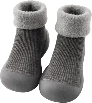 Home Slippers Boys Kids Toddler Baby Boys Girls Solid Warm Knit Soft Sole Rubber Shoes Baby Size 3 Sandals