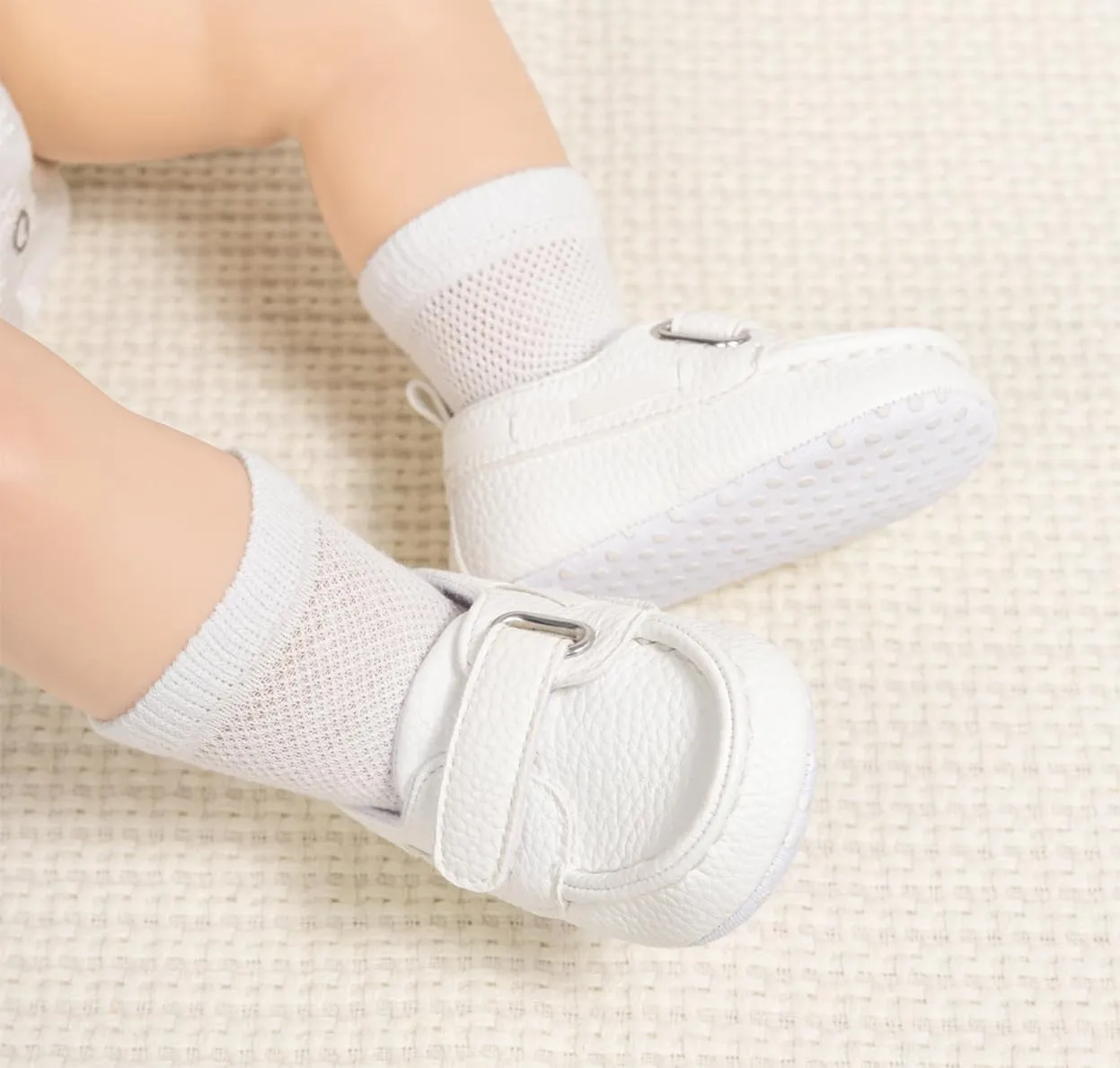 Infant Baby Girls Boys PU Leather Sneakers Soft Sole Toddler Newborn Loafers First Walkers Skate Shoe