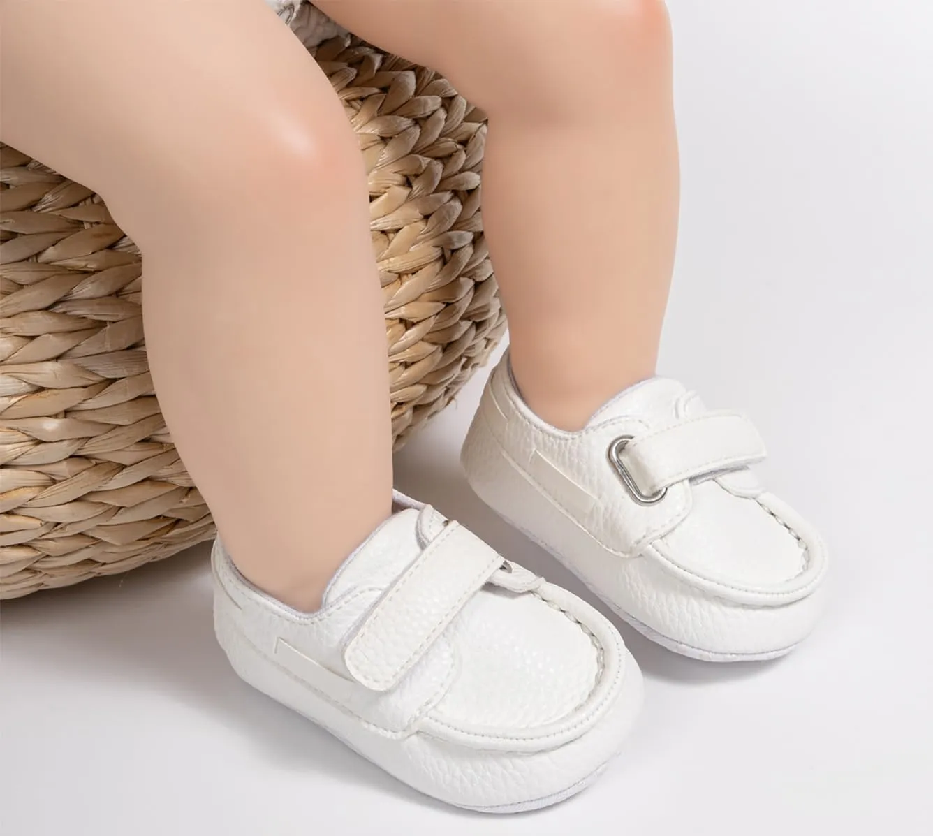 Infant Baby Girls Boys PU Leather Sneakers Soft Sole Toddler Newborn Loafers First Walkers Skate Shoe