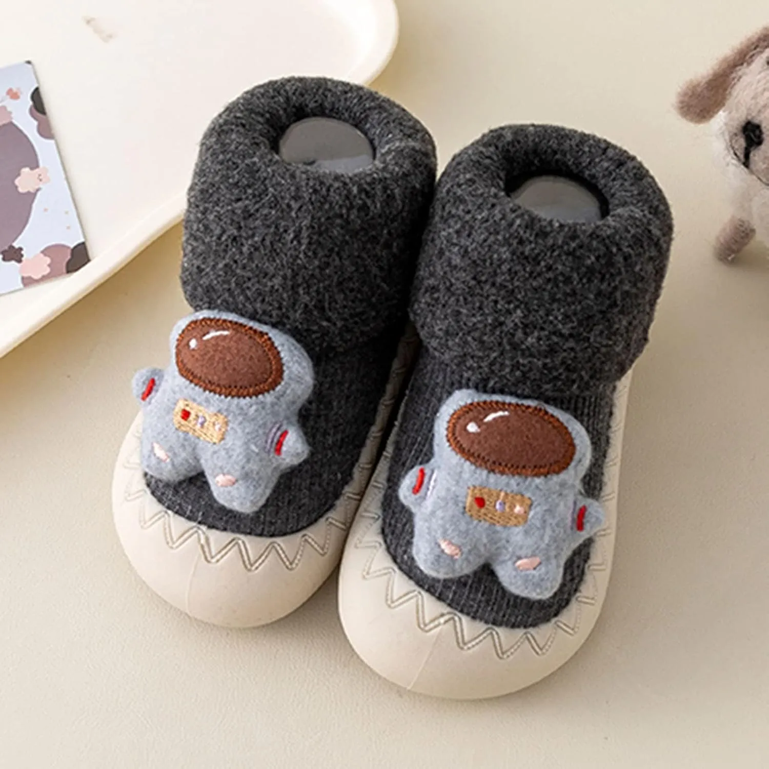 Infant Baby Infant Toddle Footwear Winter Toddler Shoes Soft Bottom Indoor Non Slip Warm Cartoon Animal Floor Socks Shoes Toddler Girl Shoes Size 7