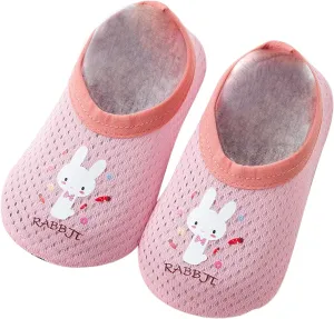 Infant Boys Girls Toddler Barefoot Socks Shoes Breathable Cartoon Mesh Floor Non Slip Thin House Daily Slippers