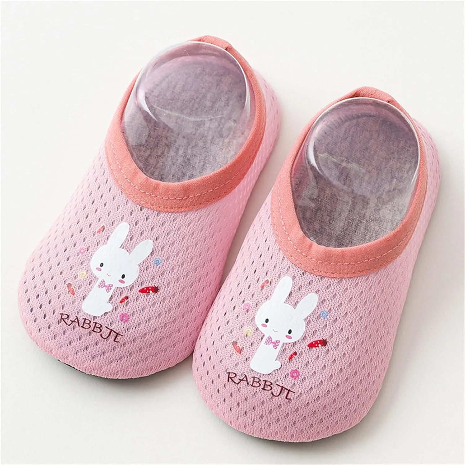 Infant Boys Girls Toddler Barefoot Socks Shoes Breathable Cartoon Mesh Floor Non Slip Thin House Daily Slippers
