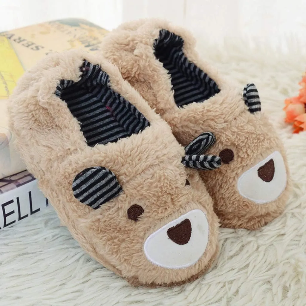Kids Slippers Warm Boys Shoes Baby Soft-Soled Infant Girls Toddler Cartoon Baby Shoes Walking