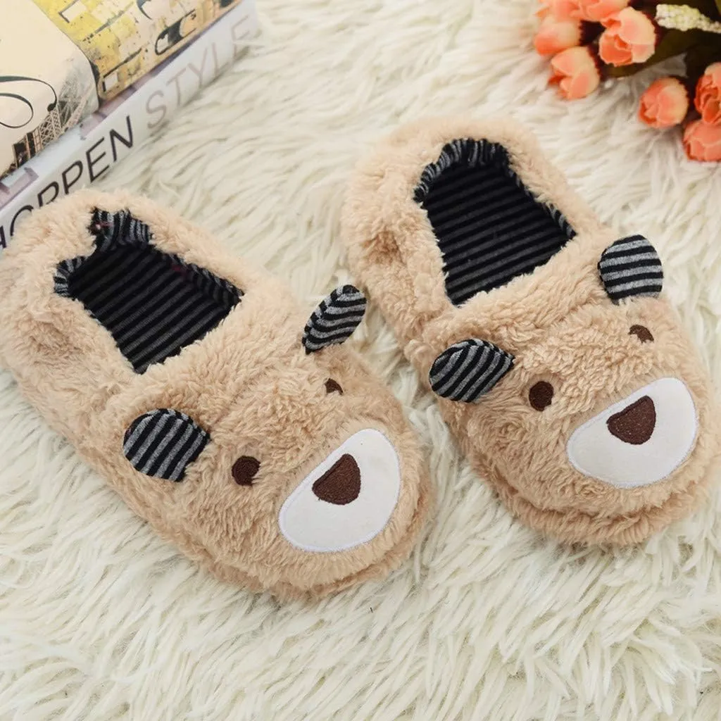 Kids Slippers Warm Boys Shoes Baby Soft-Soled Infant Girls Toddler Cartoon Baby Shoes Walking