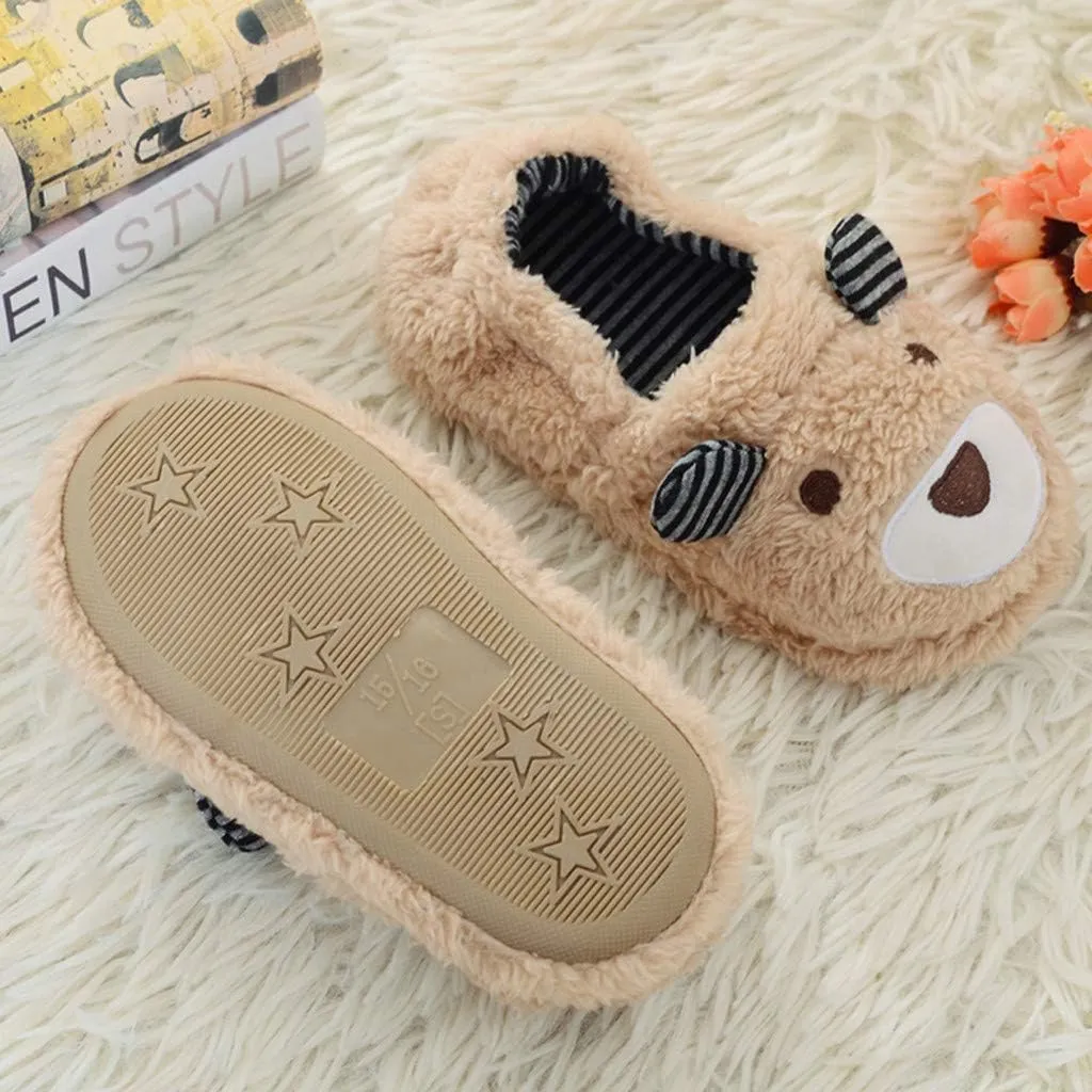 Kids Slippers Warm Boys Shoes Baby Soft-Soled Infant Girls Toddler Cartoon Baby Shoes Walking