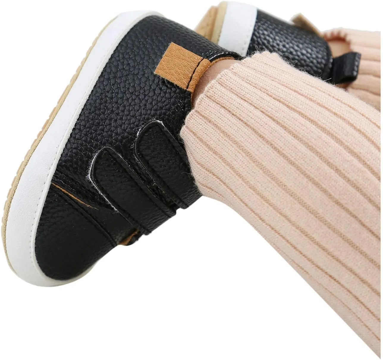 Kids Sneakers High Tops Girls Sneaker Shoes Soft Anti-Slip Baby Leather Infant Walkers Girls High Tops Size 2