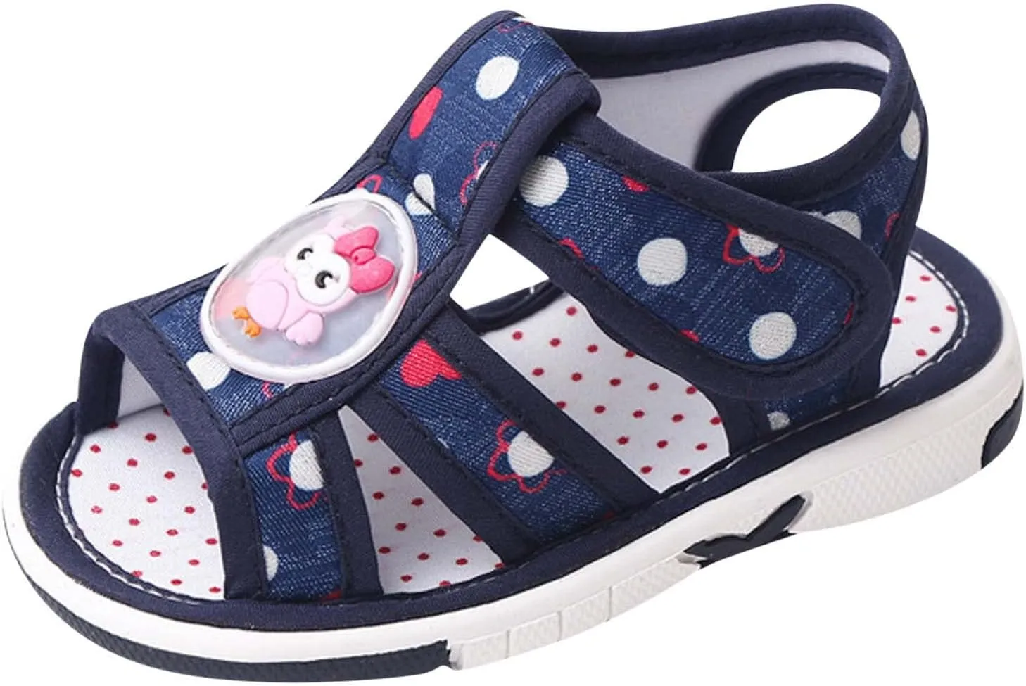Lightweight Non-Slip Toddler First Walking Sandals Boys Girls Flat Bottom Open Toe Breathable Cute Cartoon Shoes
